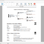 Eine Variante der Listen ist das Familienblatt, das sich auch direkt aus dem Navigator erstellen lässt.
