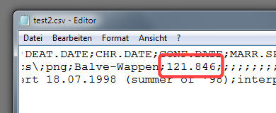 Excel exportiert das Datum mit versetztem Tausendertrennzeichen