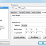 Koordinateneingabe in der Ortsverwaltung
